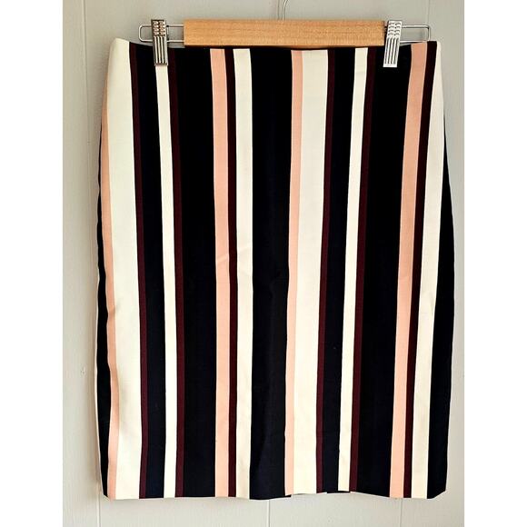 Ann Taylor Dresses & Skirts - NWT, New Ann Taylor Striped black white pink  career Pencil Skirt, Size 6P